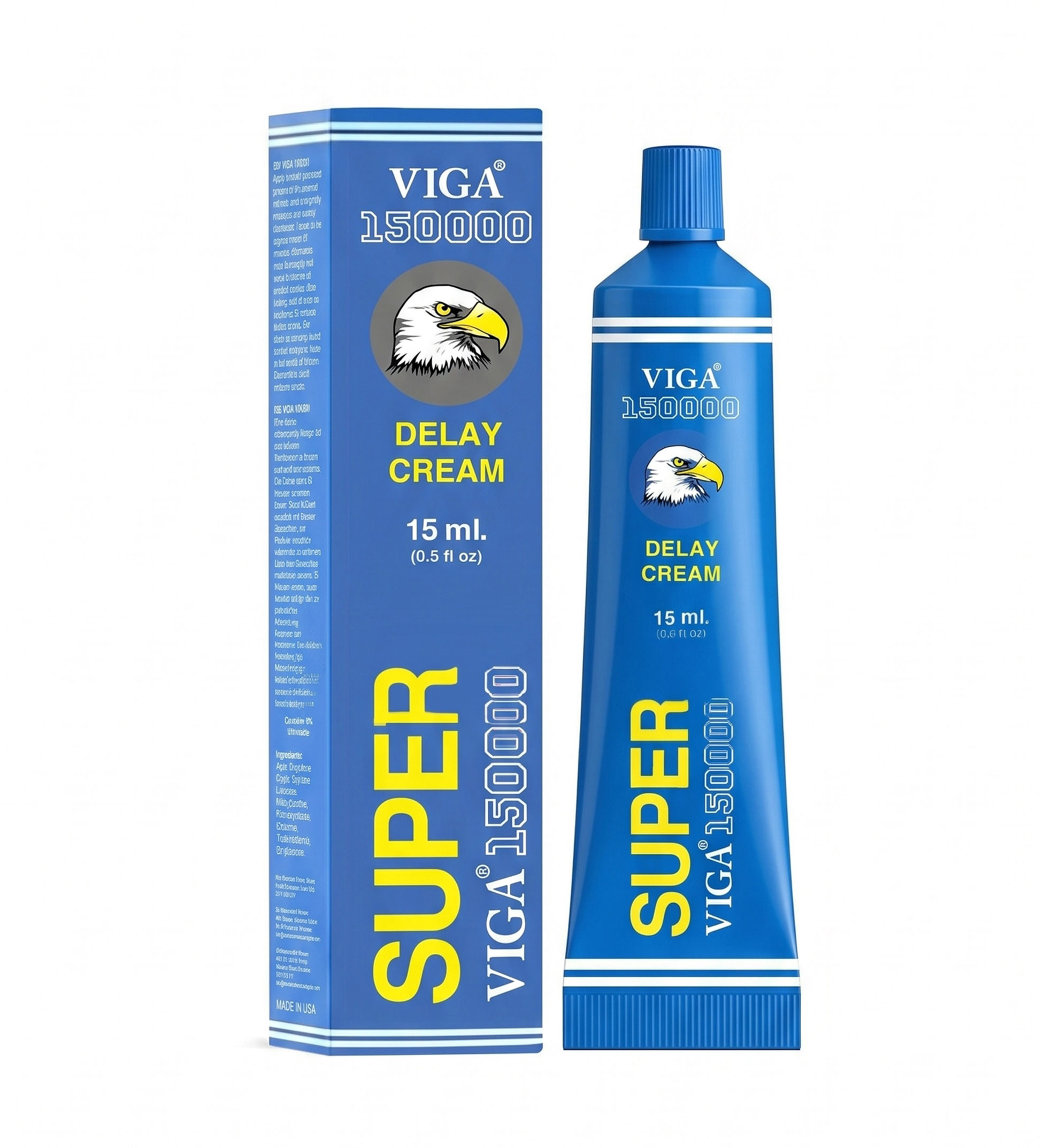 Super Viga 150000 Geciktirici Krem 15 ml Mavi Kartal Logolu Orijinal Kutu ve Tüp
