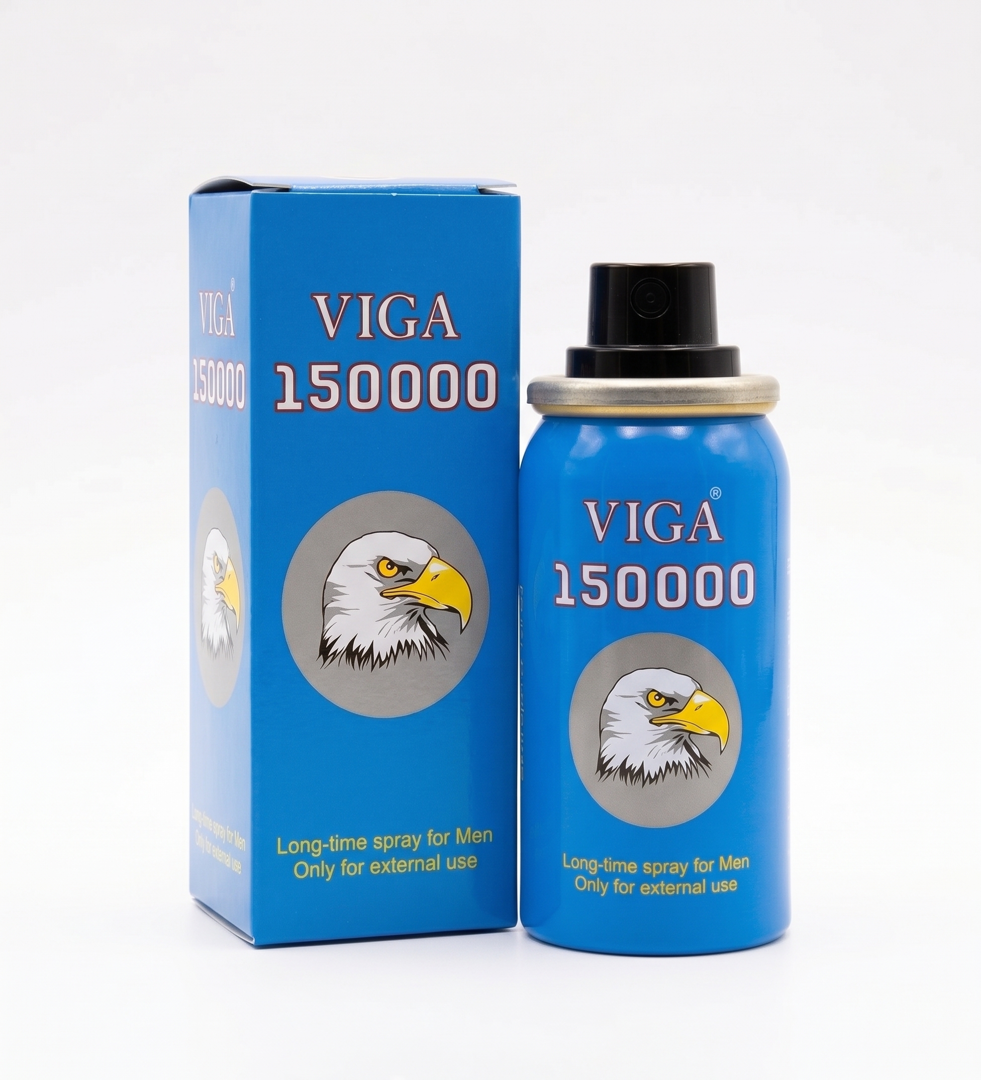 Super Viga Sprey 150000 Geciktirici Sprey 45 ml Mavi Kartal Logolu Orijinal Kutu ve Şişe